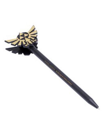 Zelda Hyrule Pen And Pen Topper - Black / Gold
