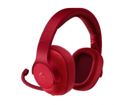 Logitech Over-ear Wired Gaming Headphone, Red - G433