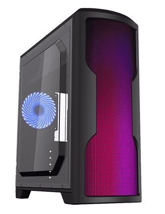 Gamemax Matrix Mid-tower Gaming Case - Black