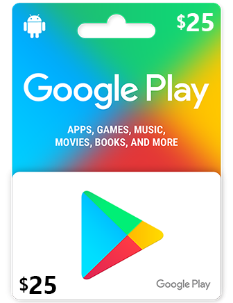 Google Play Cards $25 Usa Account 