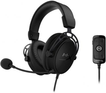 Hyperx Cloud Alpha S Gaming Headset, 7.1 Surround Sound - Black