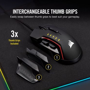 Corsair Glaive Rgb Pro Gaming Mouse - Black
