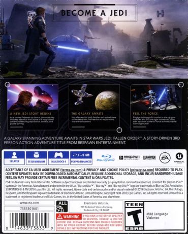 Cd Star Wars Jedi Fallen Order For PS4 R1