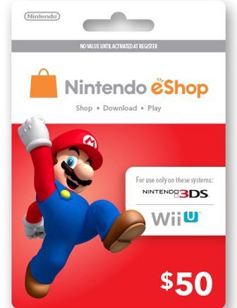 Nintendo Eshop $50 Gift Card