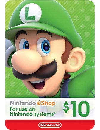 Nintendo Eshop $10 - Gift Card