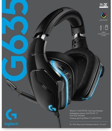 Logitech G635 7.1 Wired Lightsync Rgb Gaming Headset black